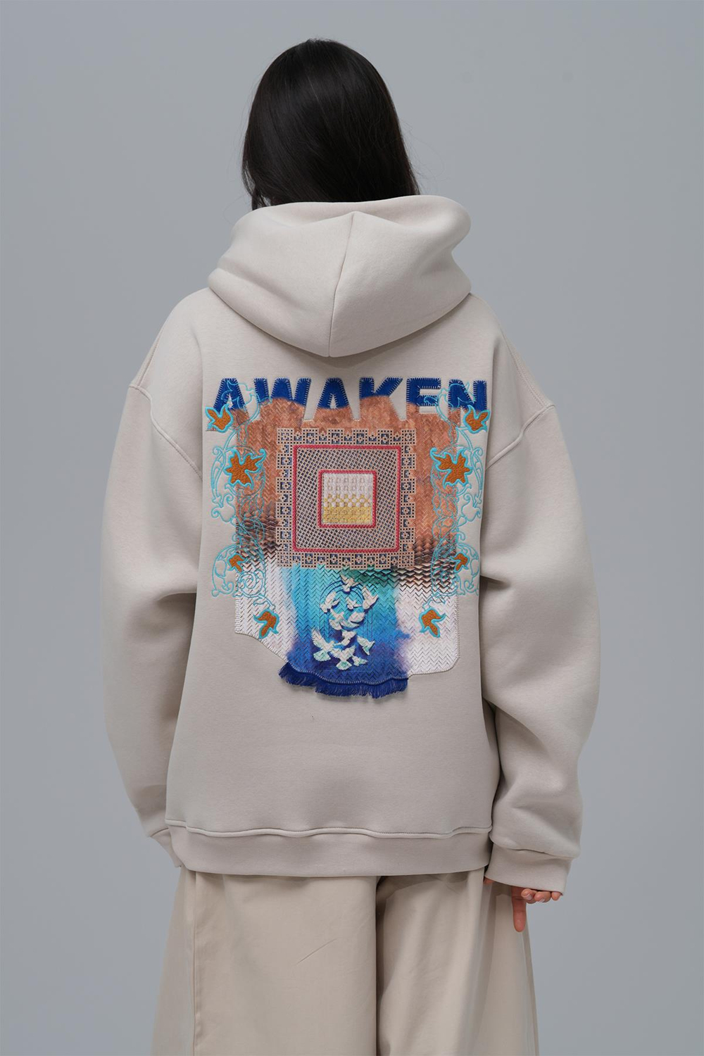 Awaken Oversize Sweatshirt Kadın Stone