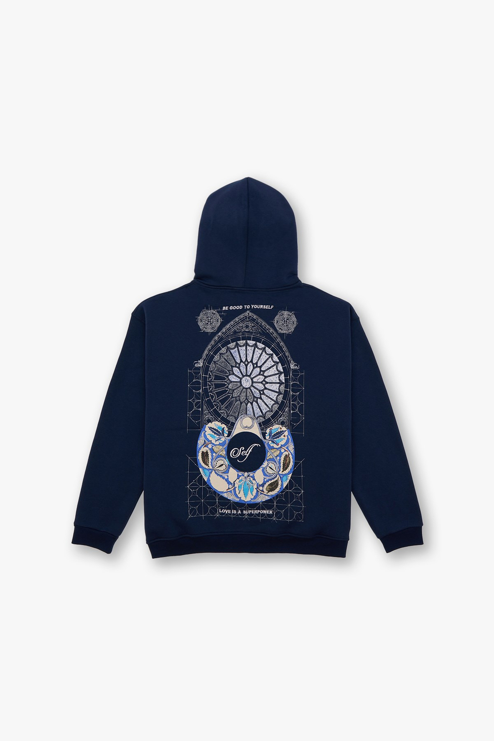 Be Good To Yourself Oversize Sweatshirt Erkek İndigo