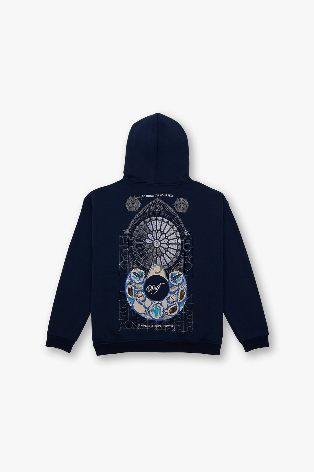 Be Good To Yourself Oversize Sweatshirt Kadın İndigo