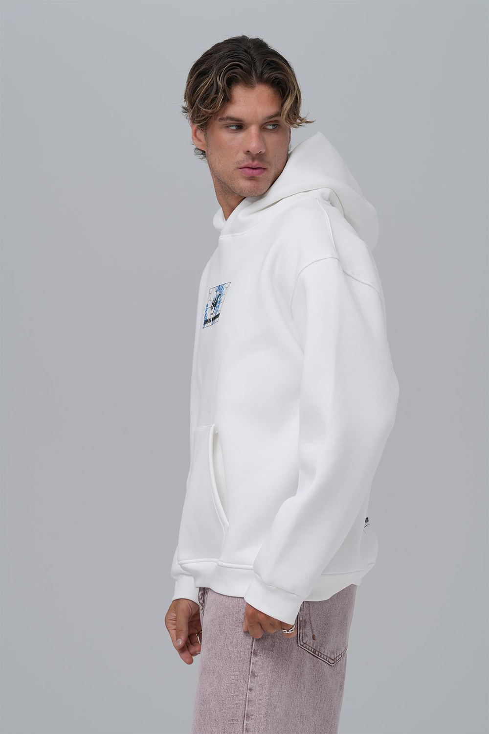 Be Good To Yourself Oversize Sweatshirt Erkek Ekru