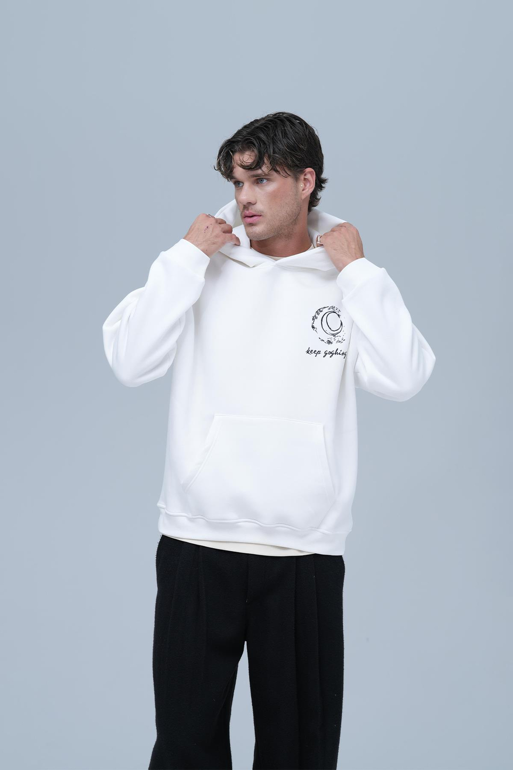 Beyond the Frame Oversize Sweatshirt Erkek Ekru
