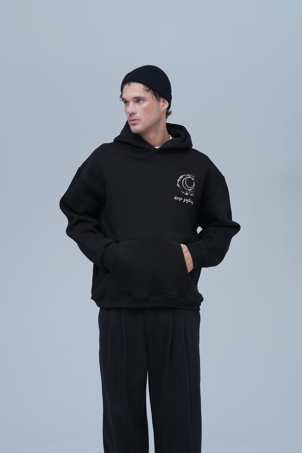 Beyond the Frame Oversize Sweatshirt Erkek Siyah