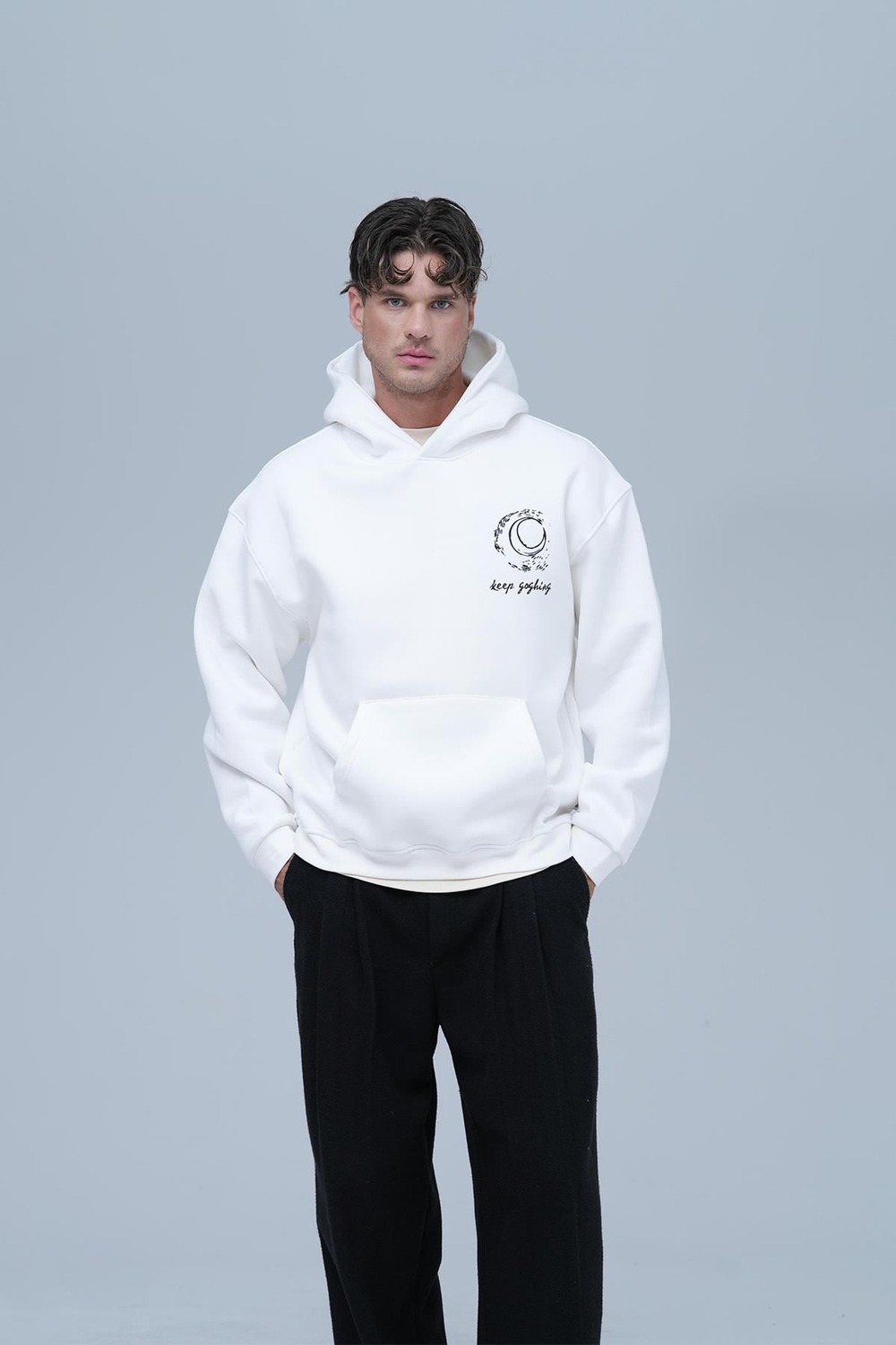 Beyond the Frame Oversize Sweatshirt Erkek Ekru