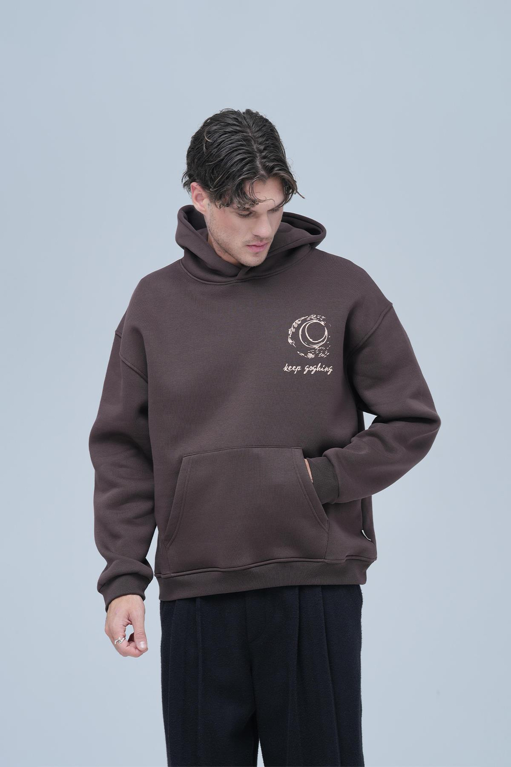 Beyond the Frame Oversize Sweatshirt Erkek Kahverengi