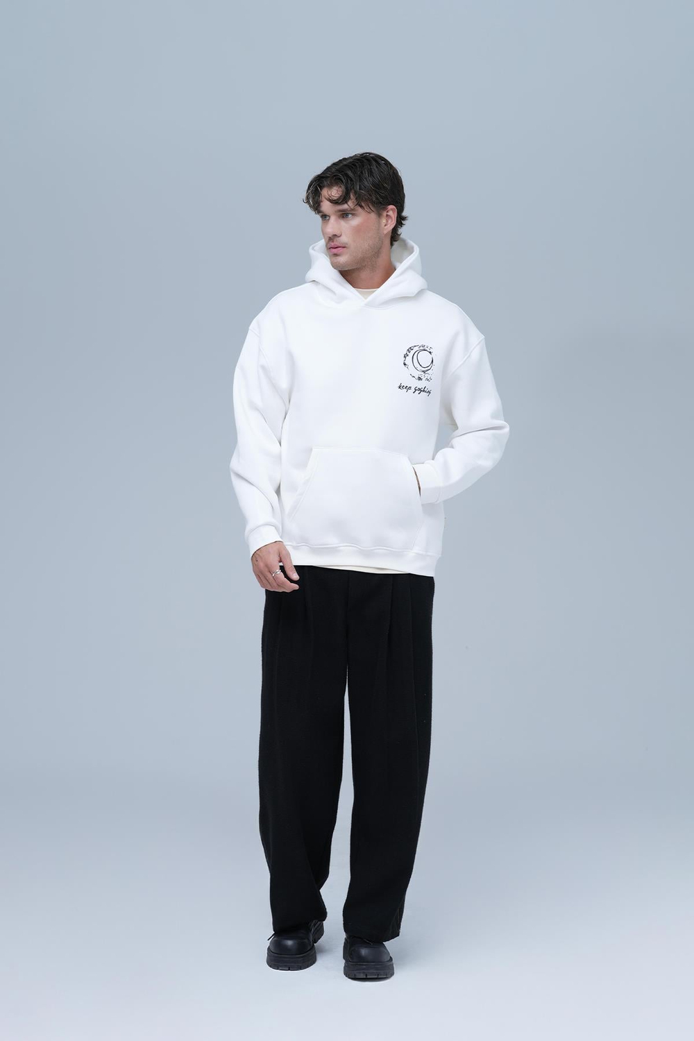 Beyond the Frame Oversize Sweatshirt Erkek Ekru