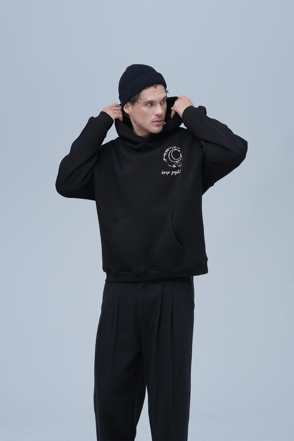 Beyond the Frame Oversize Sweatshirt Erkek Siyah