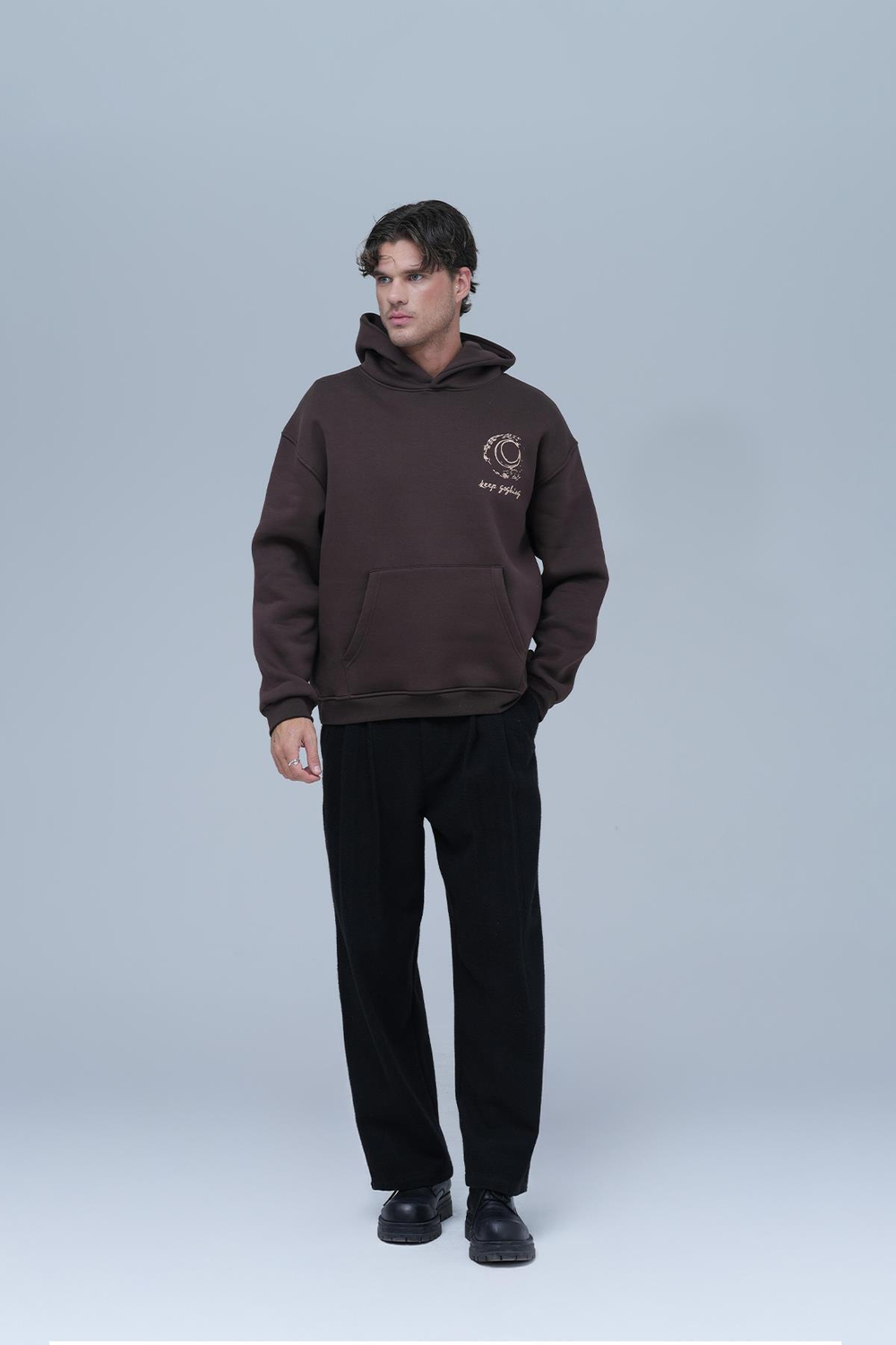 Beyond the Frame Oversize Sweatshirt Erkek Kahverengi