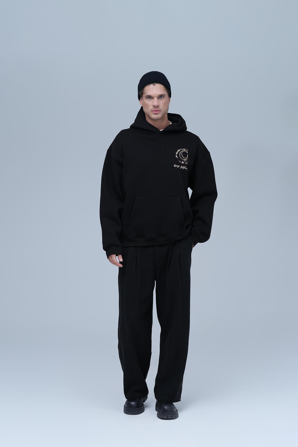 Beyond the Frame Oversize Sweatshirt Erkek Siyah