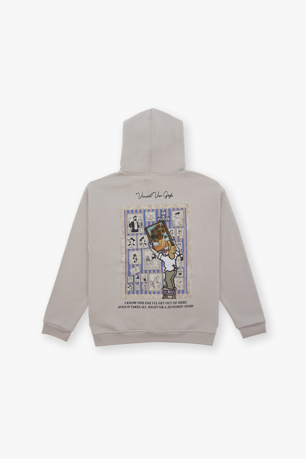 Beyond the Frames Oversize Sweatshirt Kadın Stone