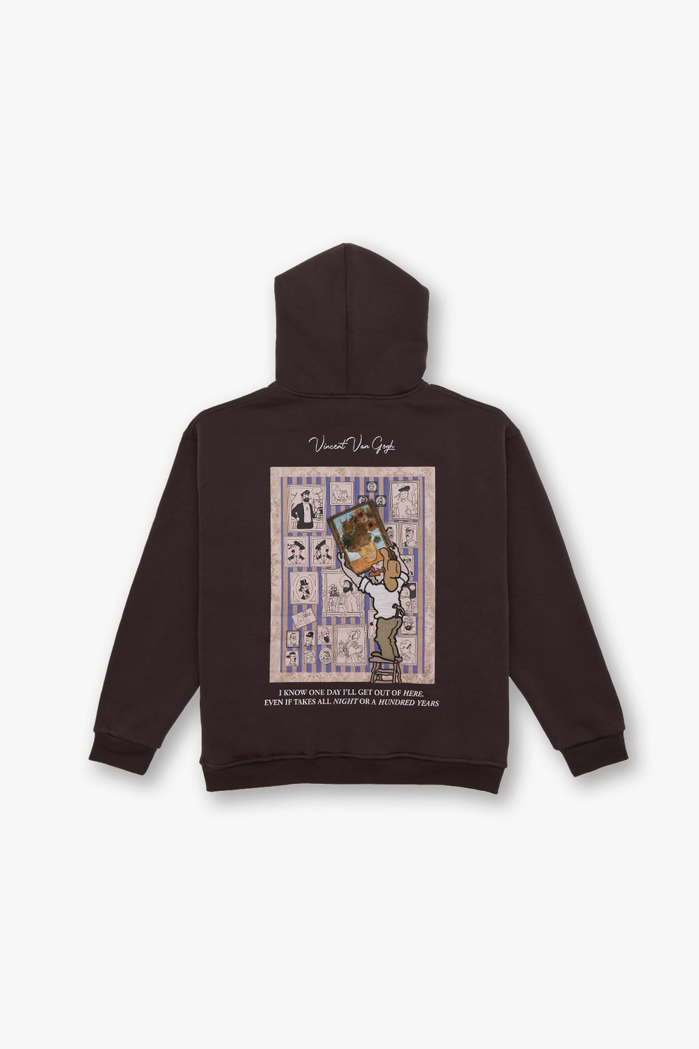 Beyond The Frames Oversized Sweatshirt Brown