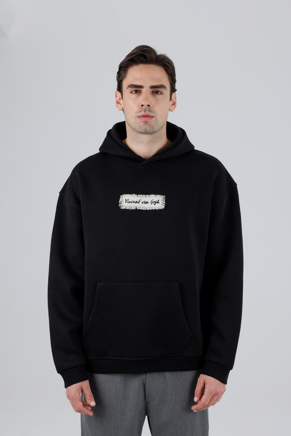 Blooming Canvas Oversize Sweatshirt Erkek Siyah