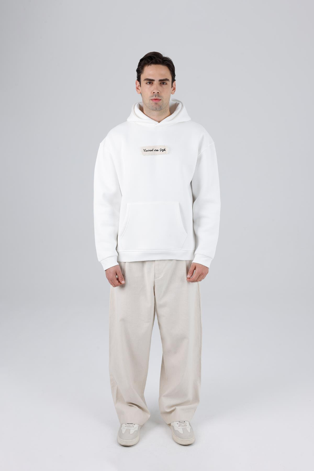 Blooming Canvas Oversize Sweatshirt Erkek Ekru