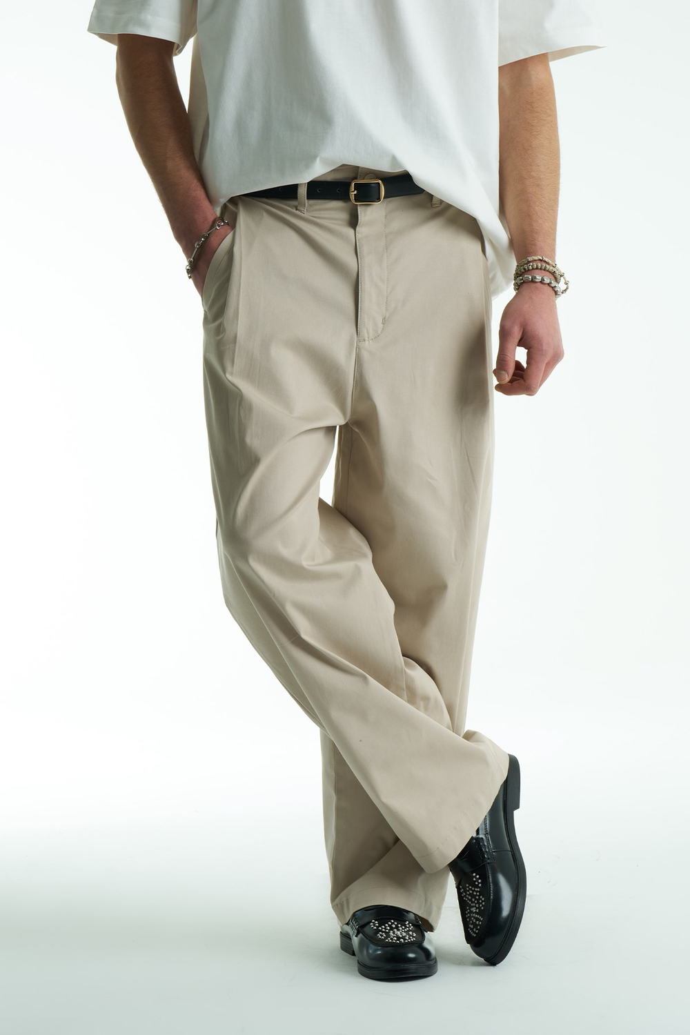 Caden Relaxed Fit Erkek Pantolon Bej