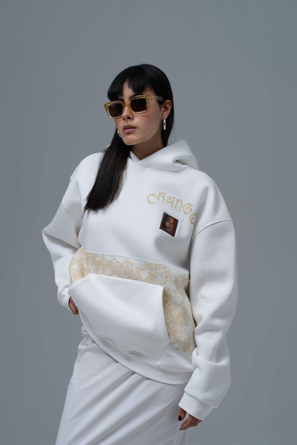 Change Oversize Sweatshirt Kadın Ekru