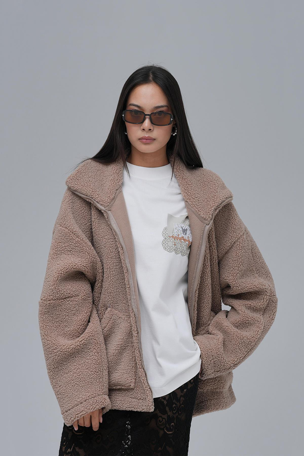 Classic Haven Oversized Welsoft Jacket Taupe