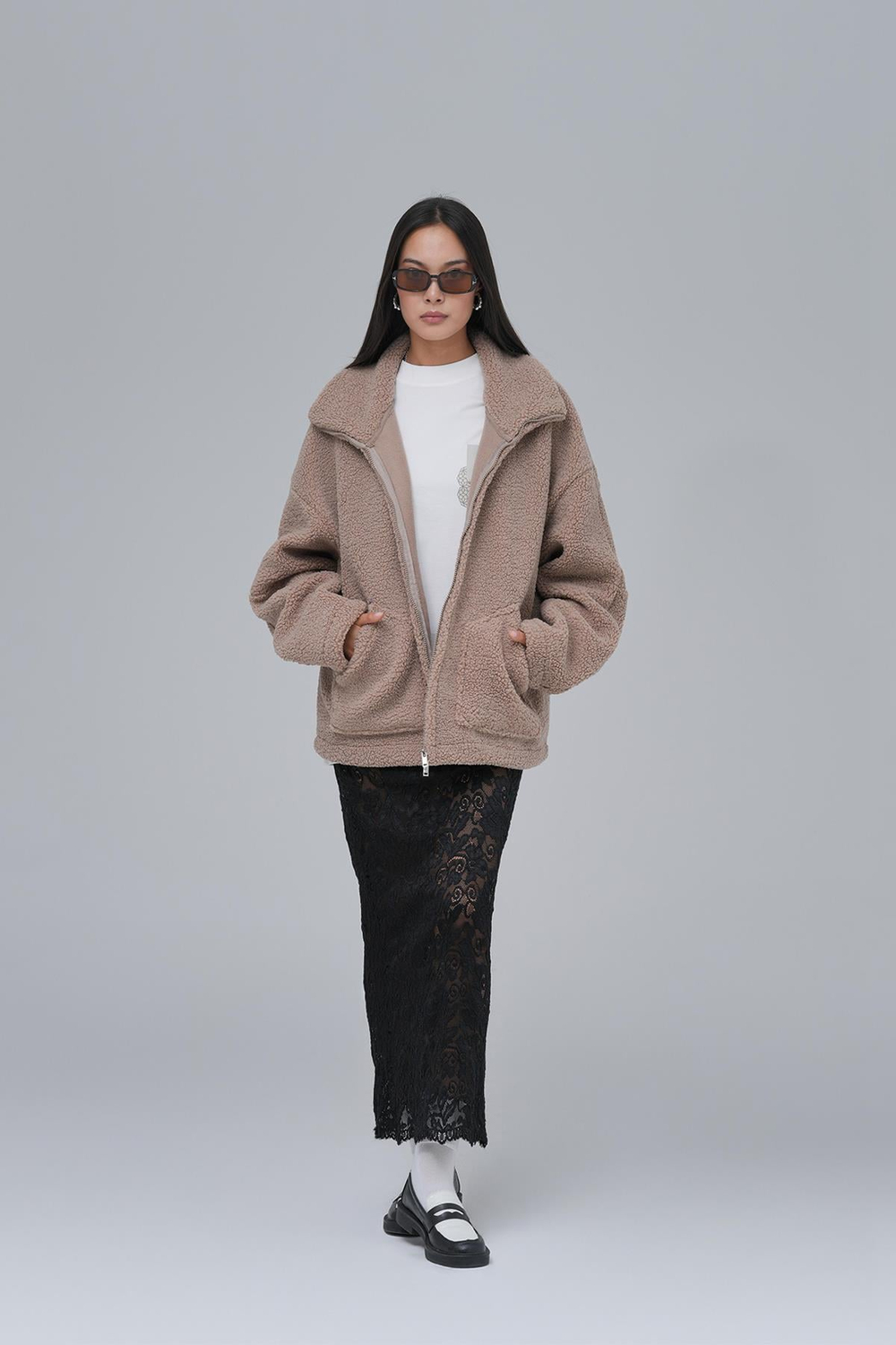 Classic Haven Oversized Welsoft Jacket Taupe