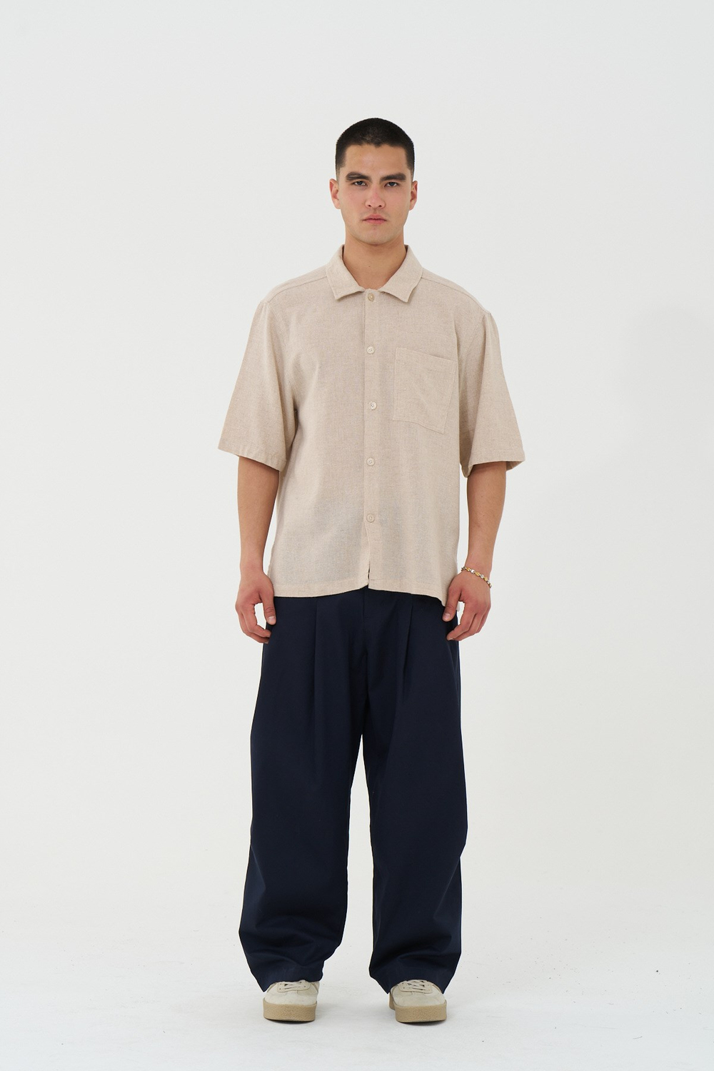 Core Regular Fit Erkek Gömlek Bej