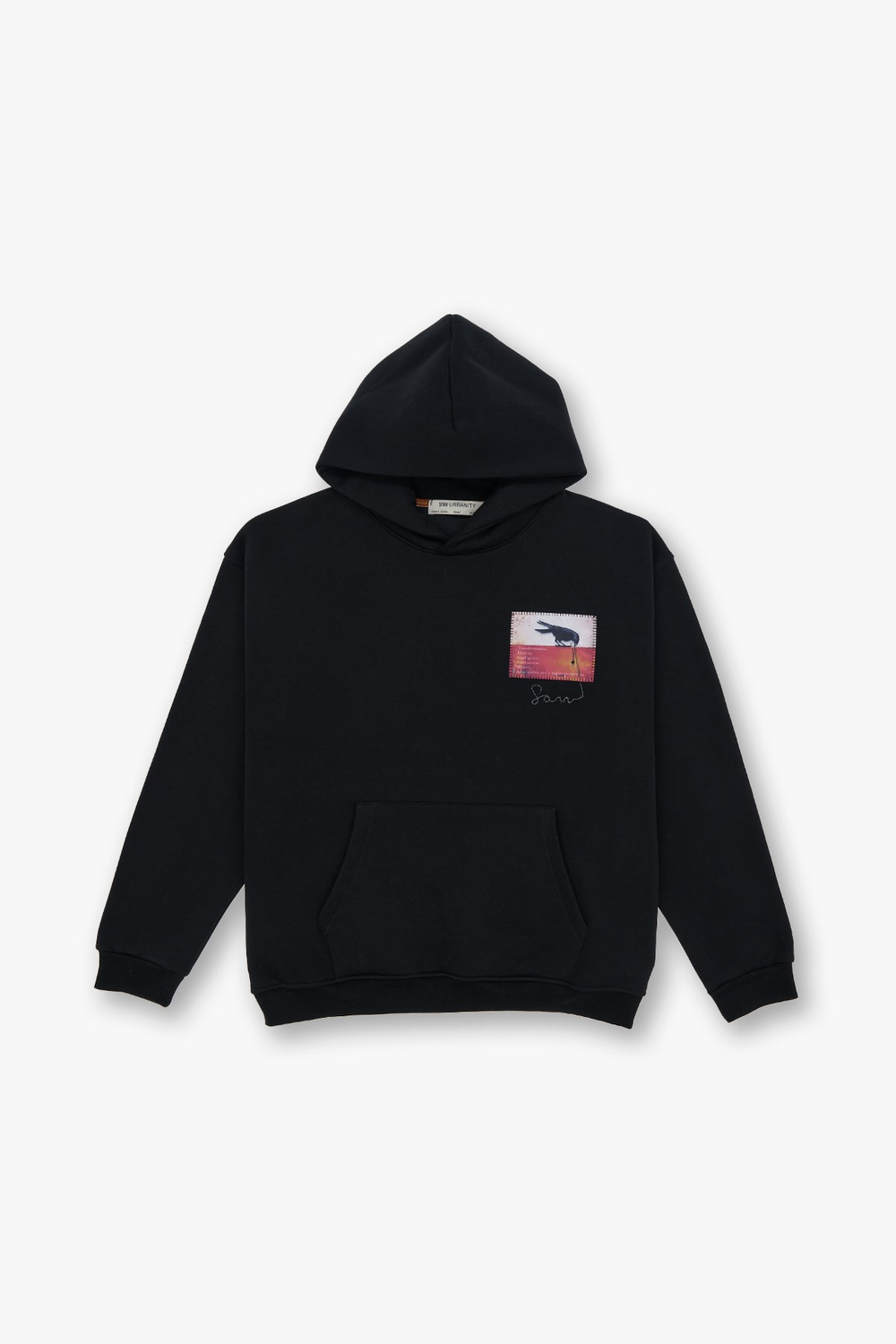 Crow of Transformation Oversize Sweatshirt Erkek Siyah