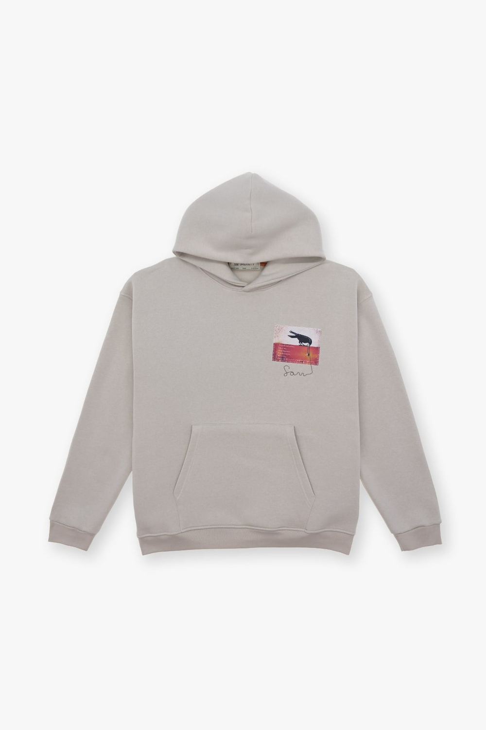 Crow of Transformation Oversize Sweatshirt Erkek Stone