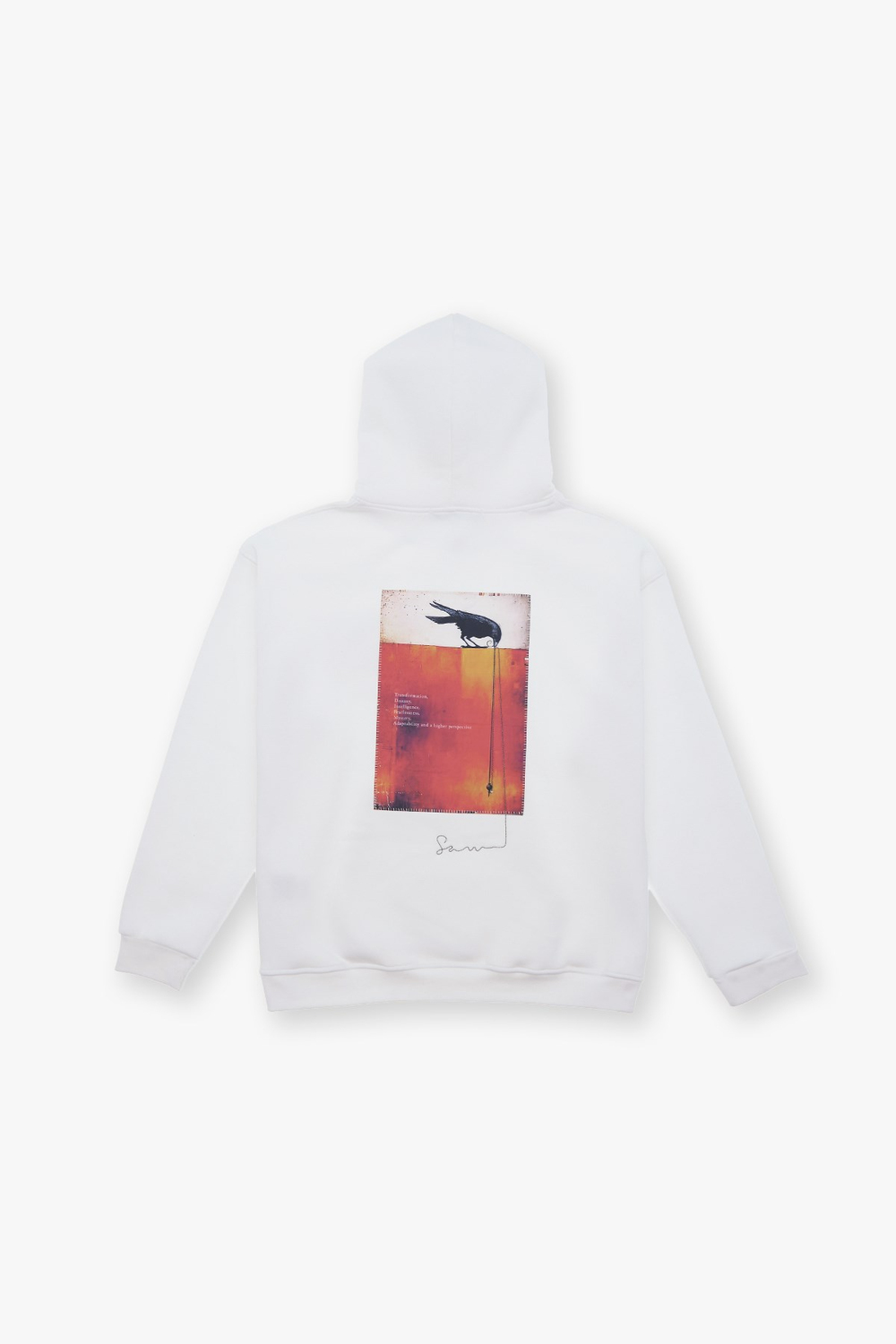 Crow Of Transformation Oversized Sweatshirt Off White