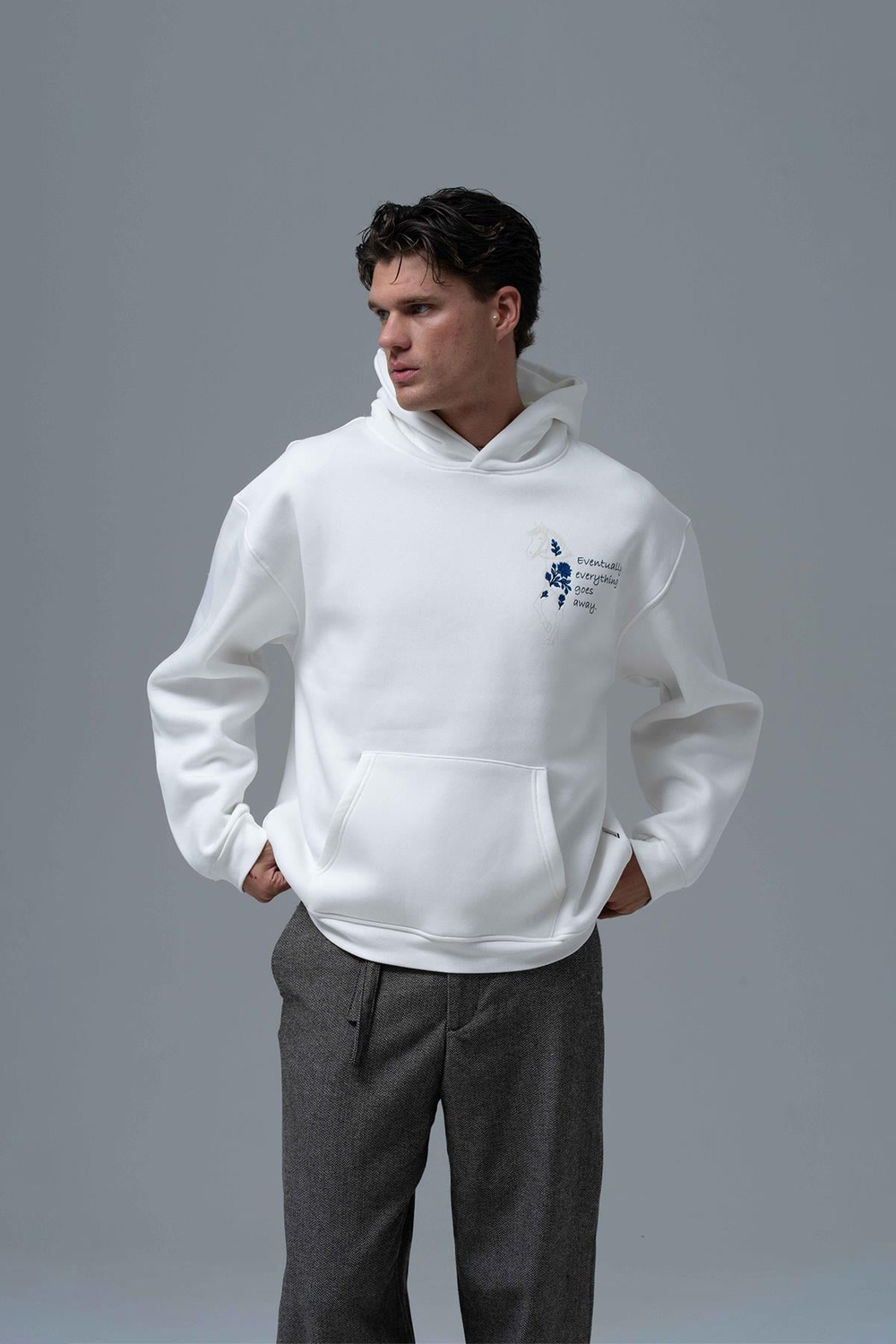 Design Story Fading Echoes Oversized Sweatshirt Off White