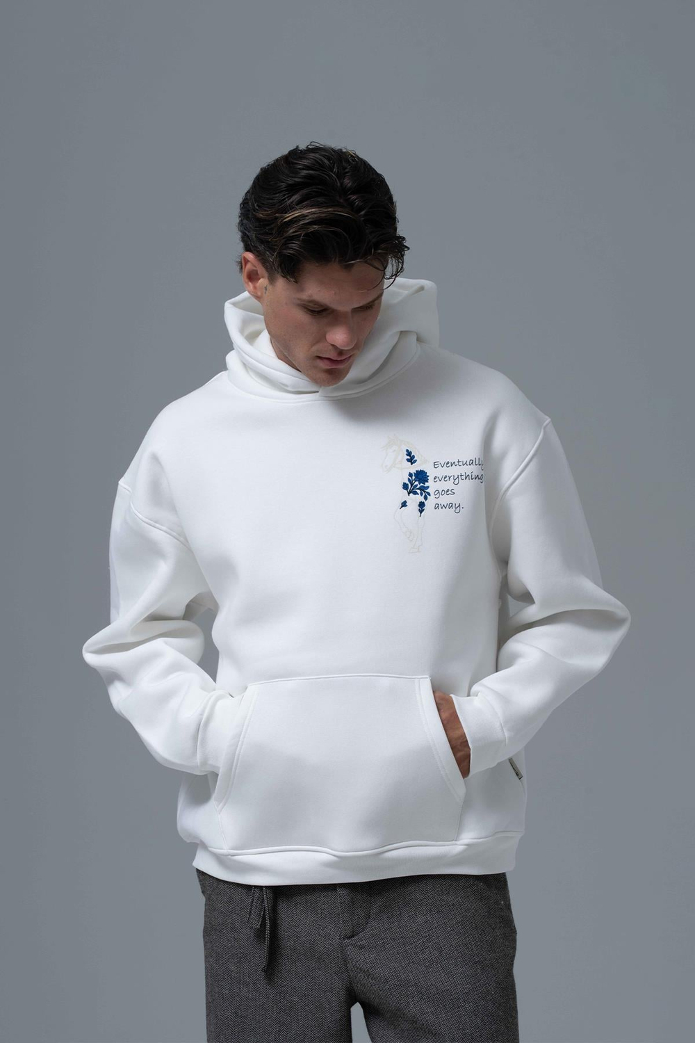Design Story Fading Echoes Oversized Sweatshirt Off White
