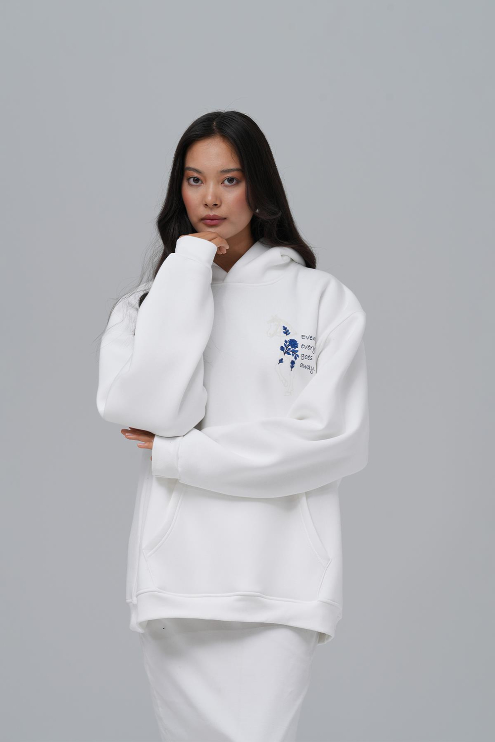 Design Story Fading Echoes Oversized Sweatshirt Off White