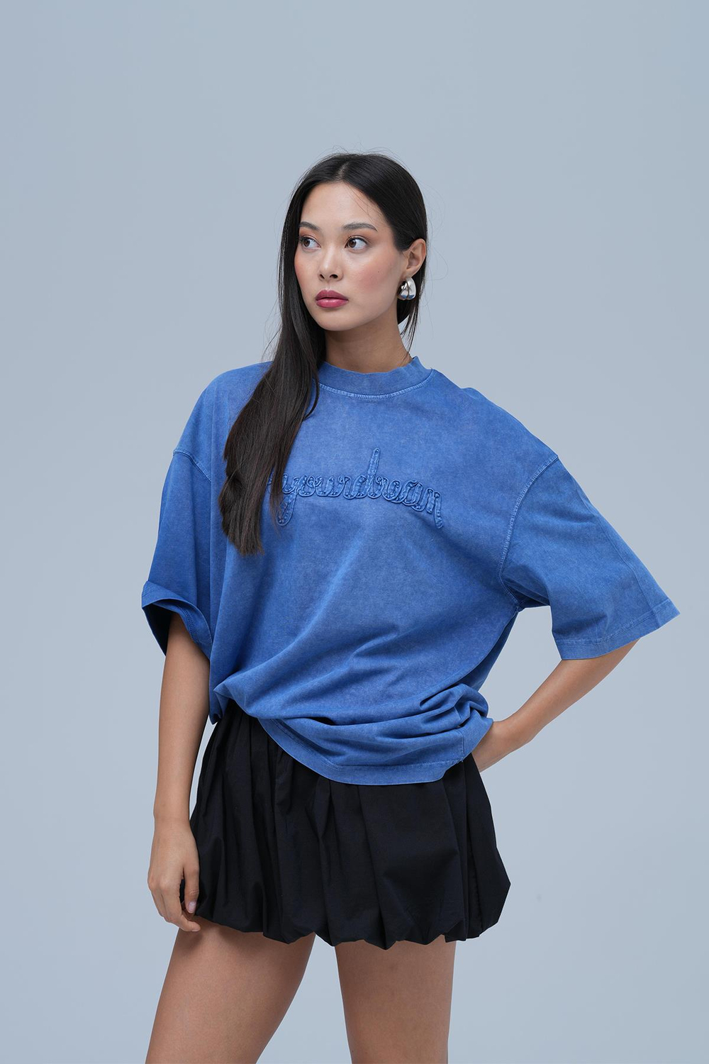 Dreamwashed Oversize Tişört Kadın Mavi