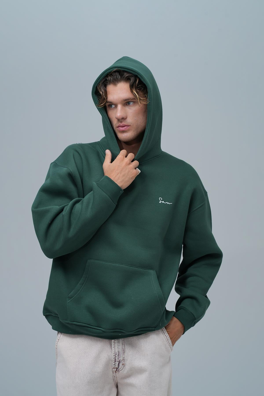 Echoes Of Roots Oversized Sweatshirt Green