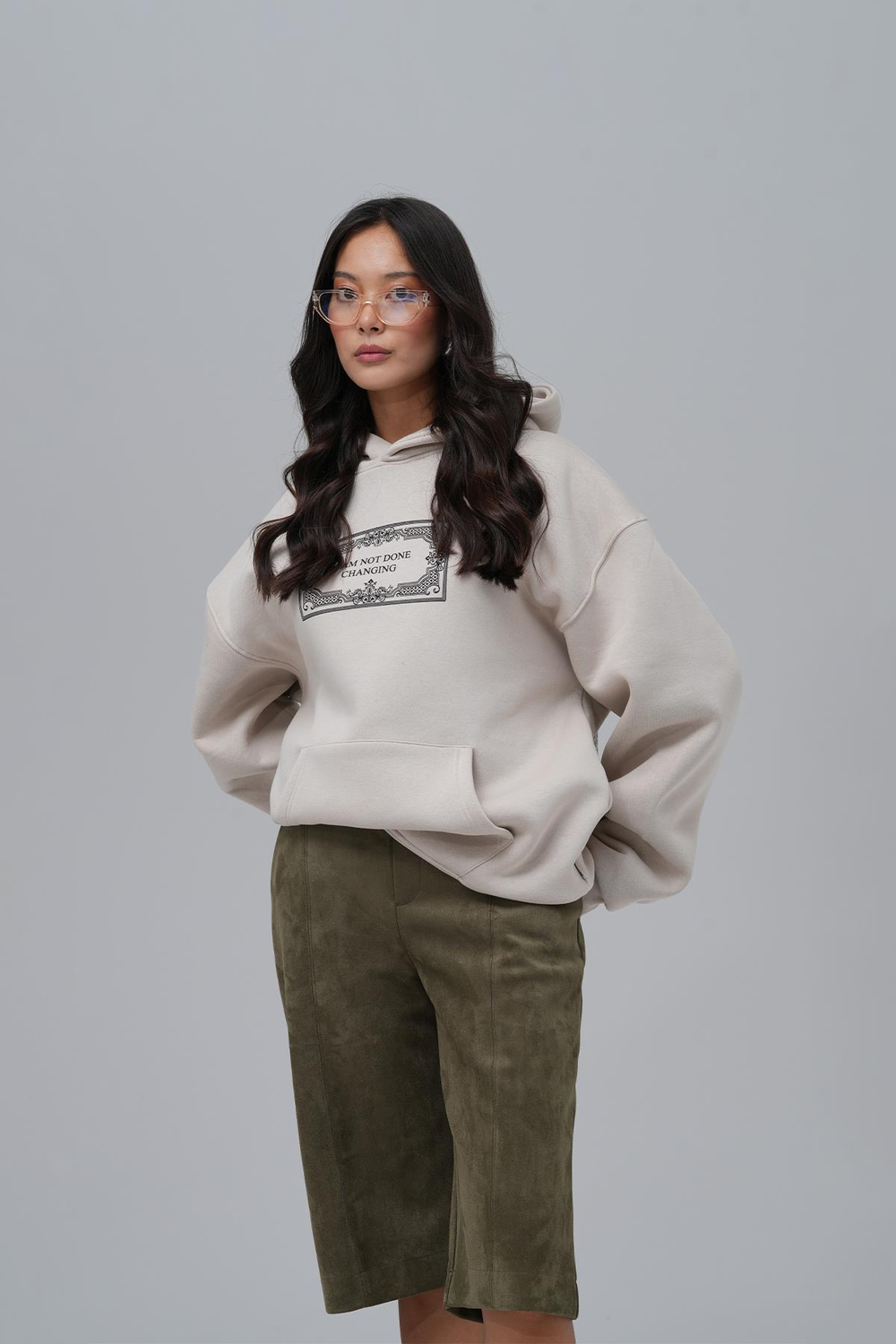Endless Metamorphosis Oversized Sweatshirt Stone