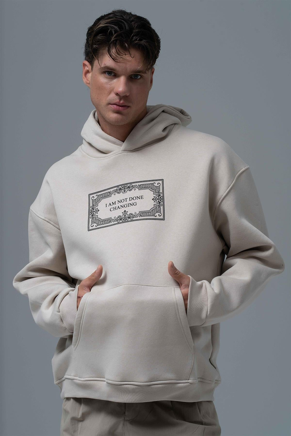 Endless Metamorphosis Oversized Sweatshirt Stone