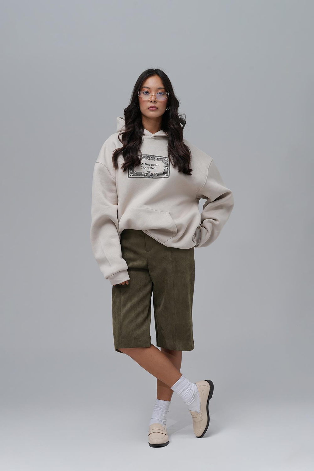 Endless Metamorphosis Oversized Sweatshirt Stone