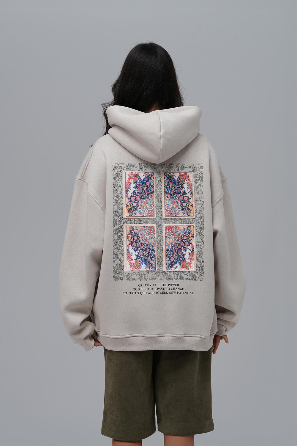 Endless Metamorphosis Oversized Sweatshirt Stone