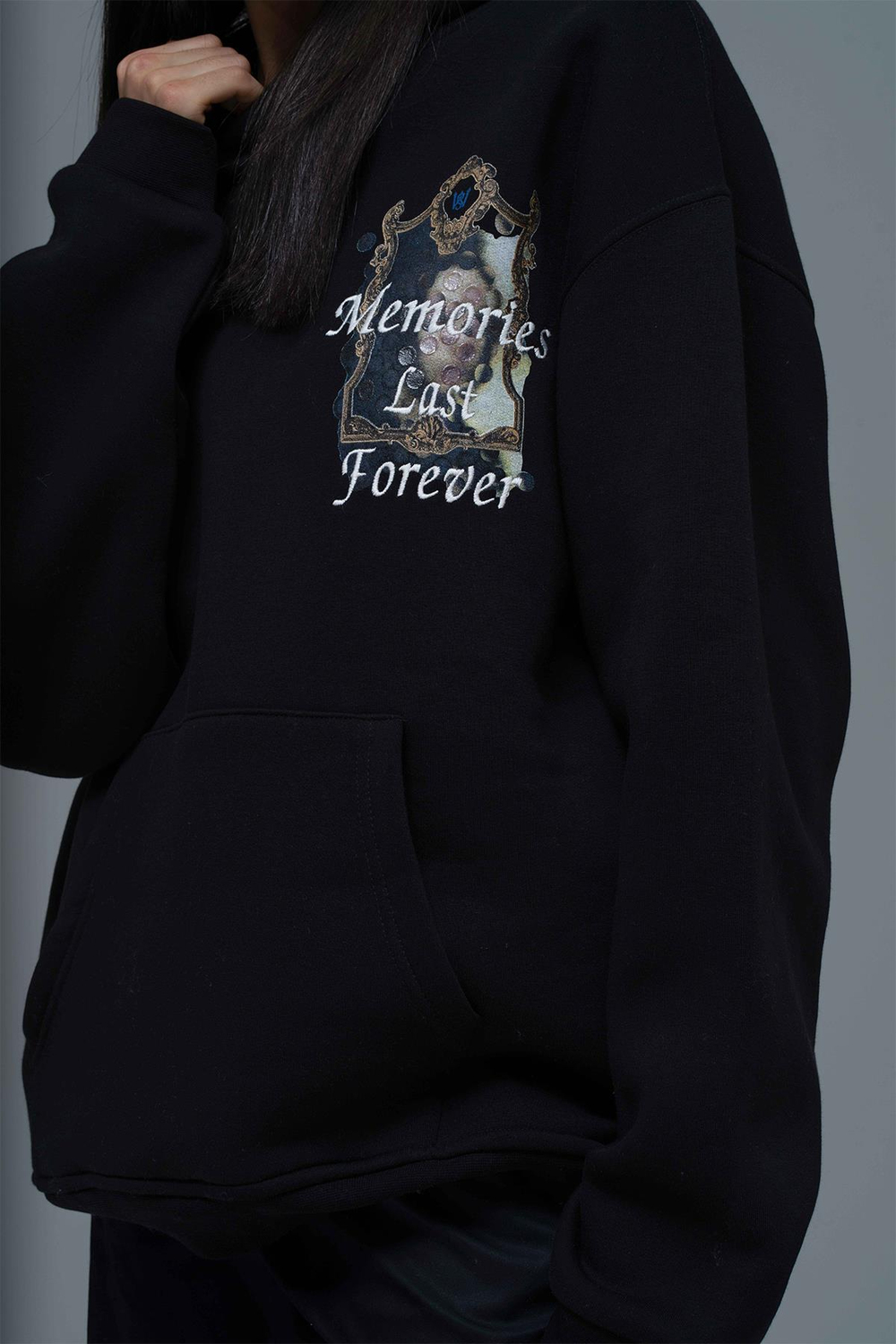 Eternal Frame Oversize Sweatshirt Kadın Siyah