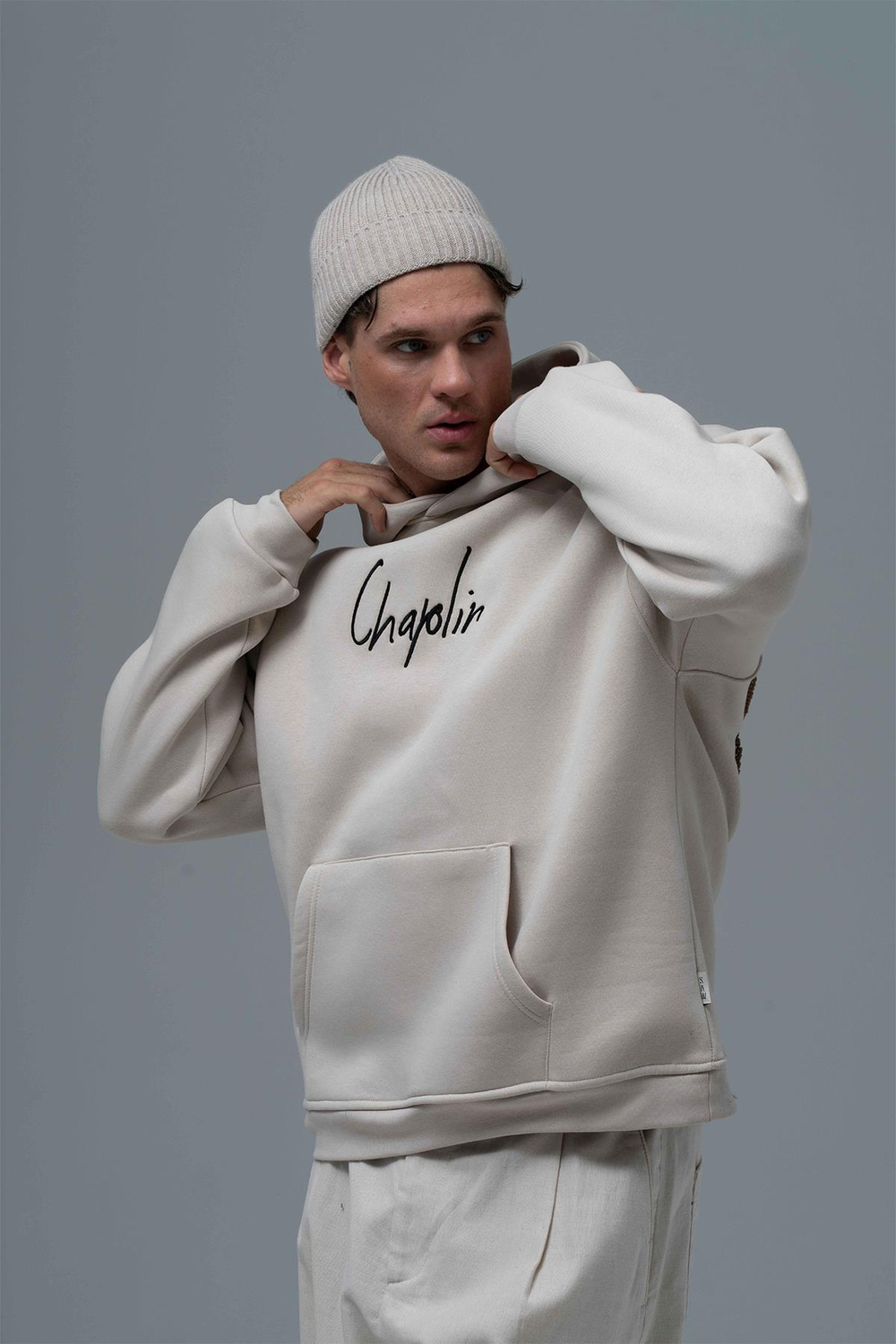 Frames Of Laughter Oversized Sweatshirt Stone