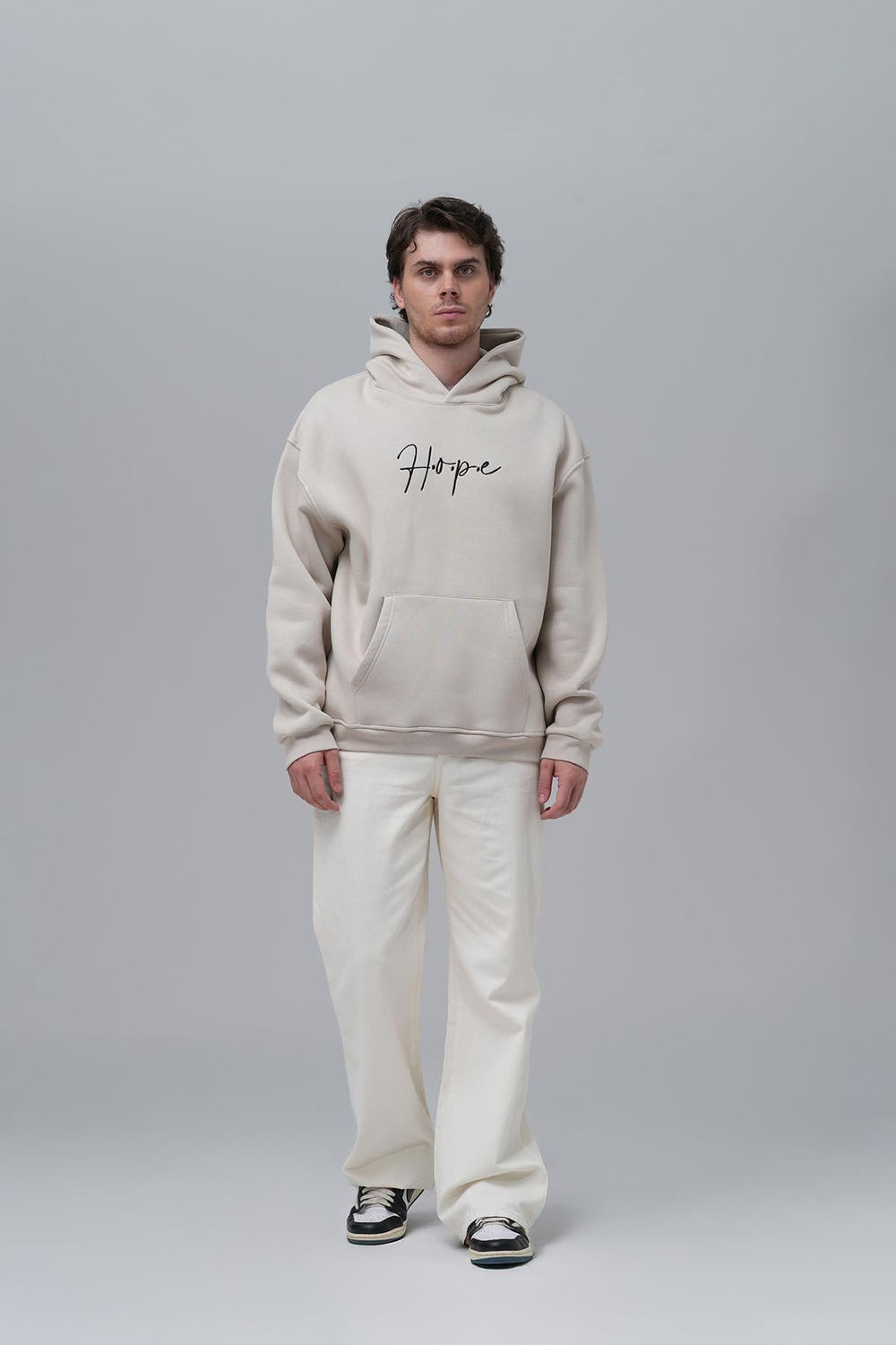 Hope Oversize Sweatshirt Erkek Stone