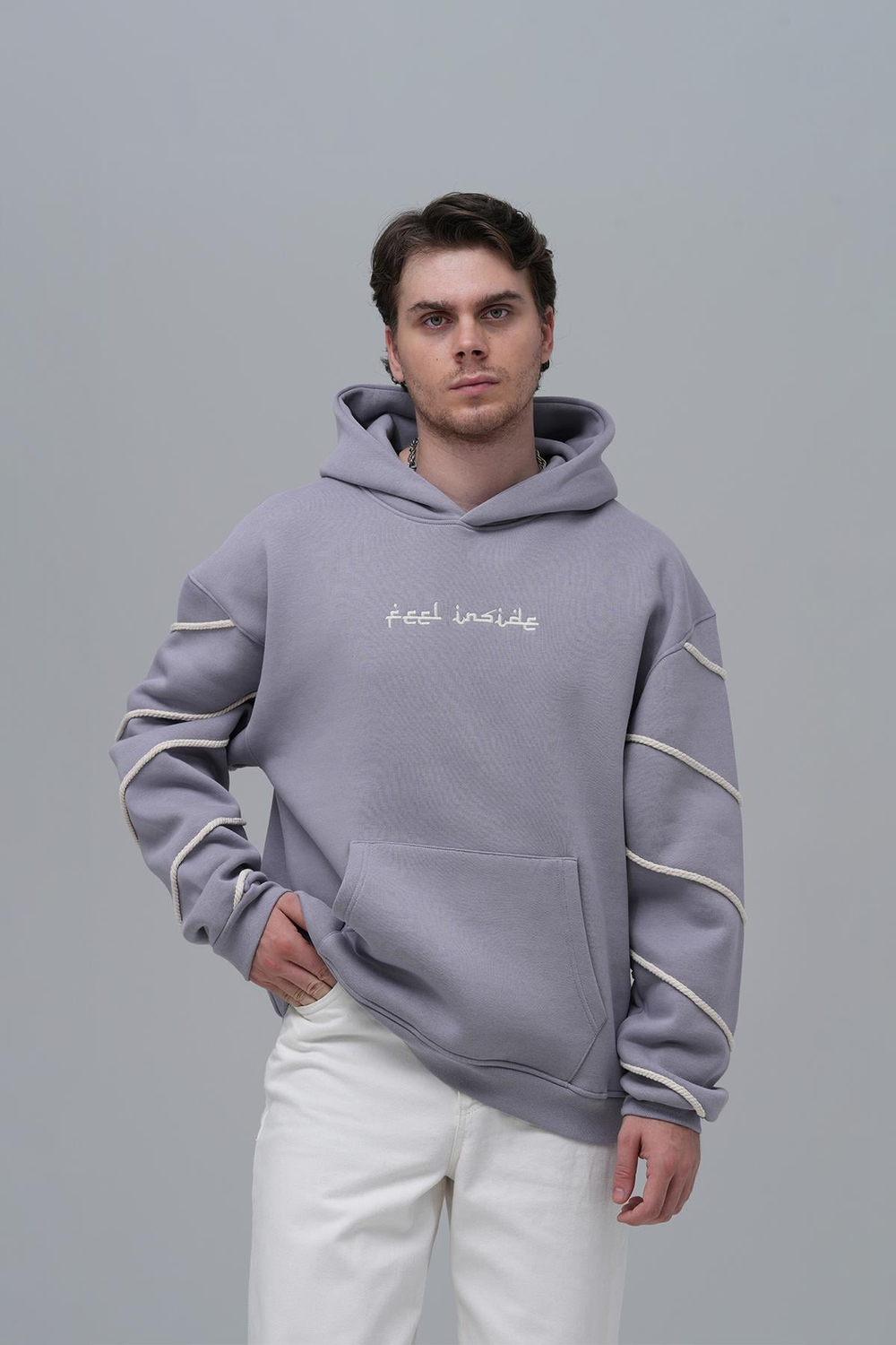 Inner Flow Oversize Sweatshirt Erkek Gri