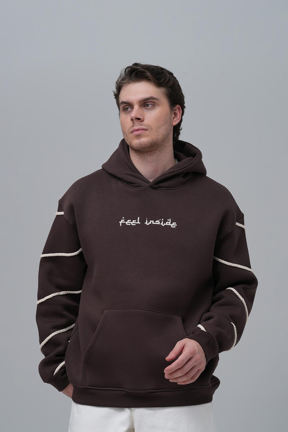 Inner Flow Oversize Sweatshirt Erkek Kahverengi