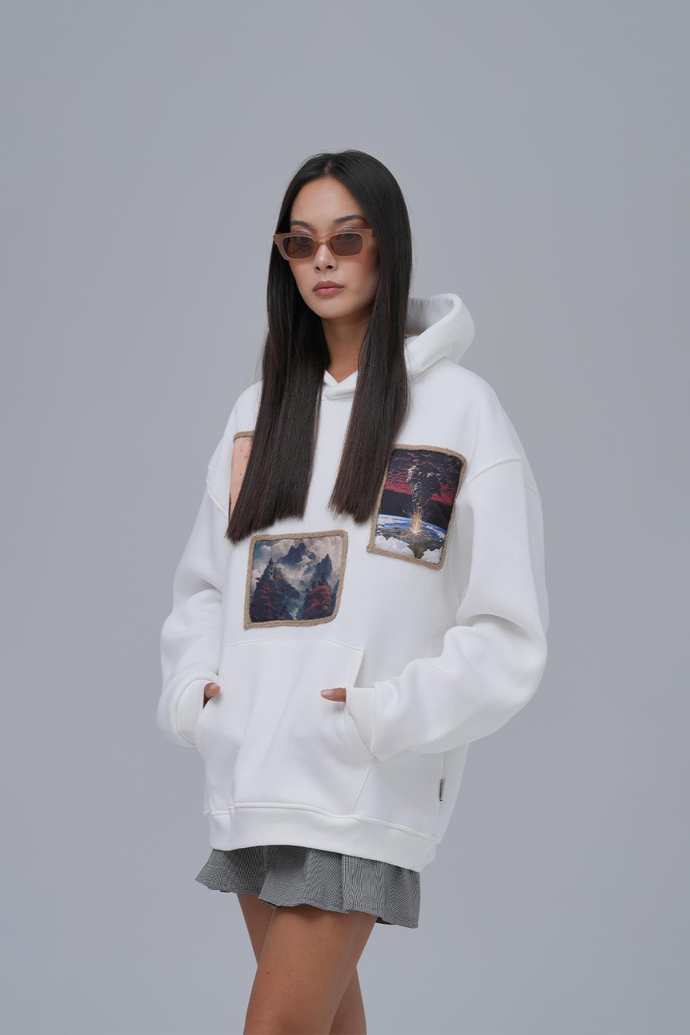 Layers Of Awakening Oversized Sweatshirt Off White