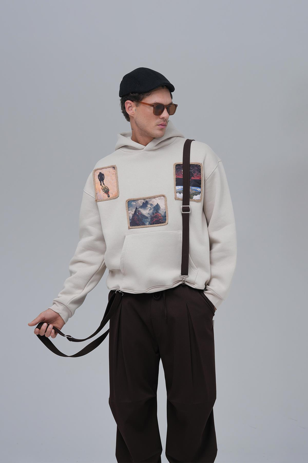 Layers Of Awakening Oversized Sweatshirt Stone
