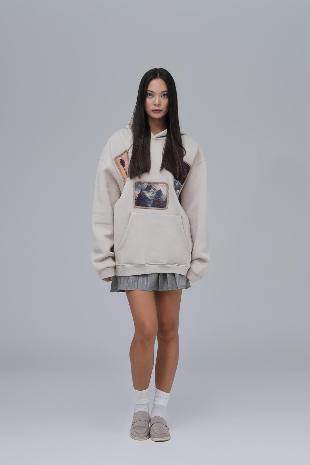 Layers Of Awakening Oversized Sweatshirt Stone