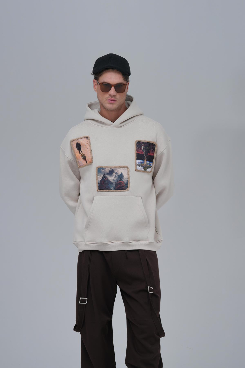 Layers Of Awakening Oversized Sweatshirt Stone