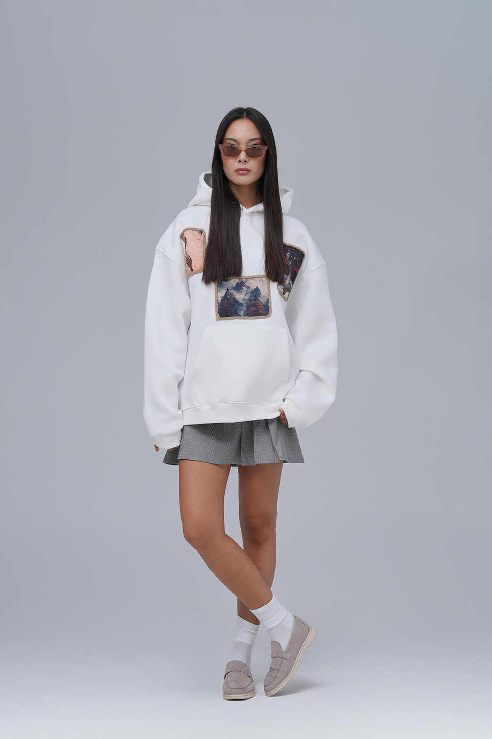 Layers Of Awakening Oversized Sweatshirt Off White