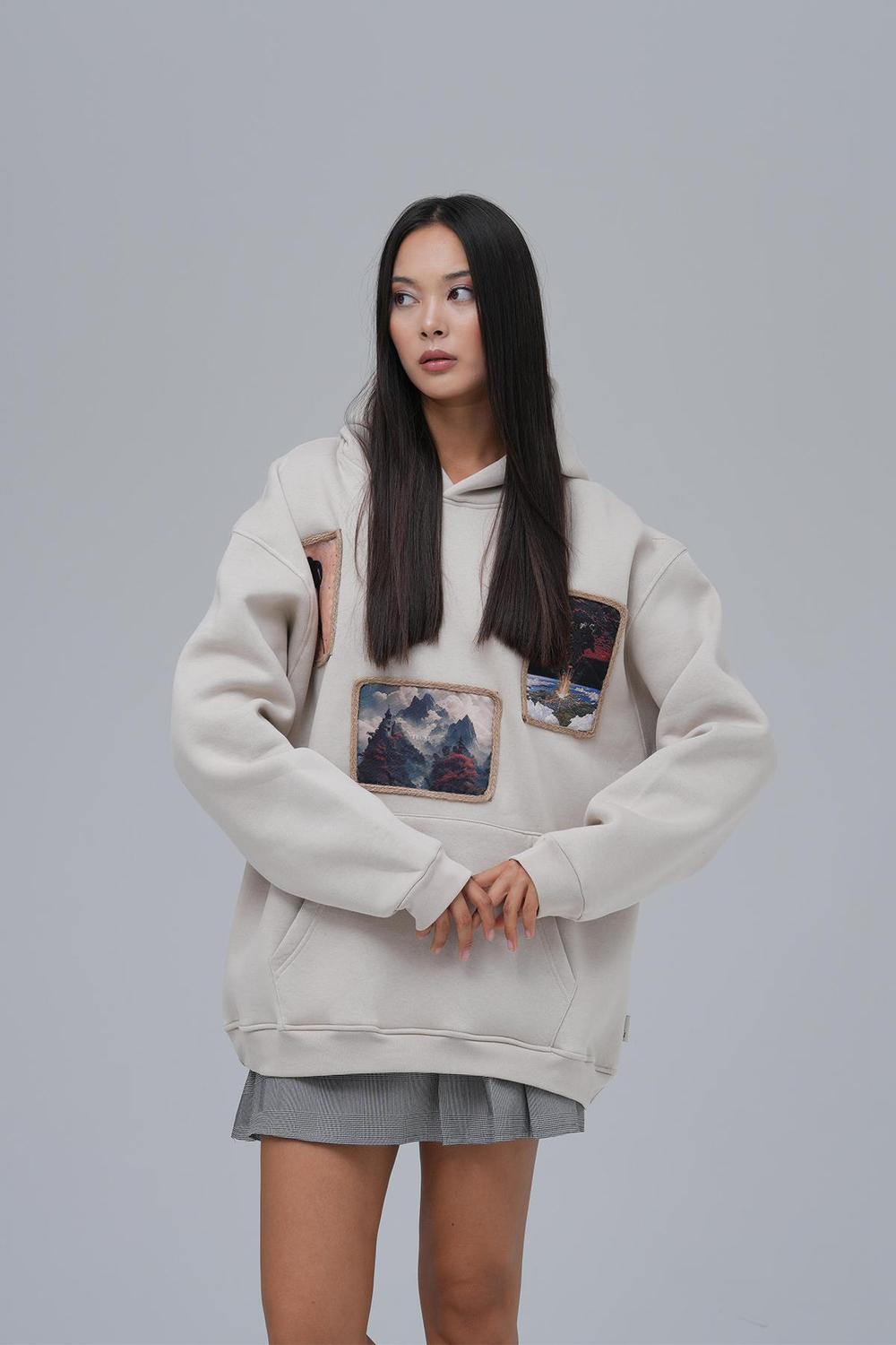 Layers Of Awakening Oversized Sweatshirt Stone