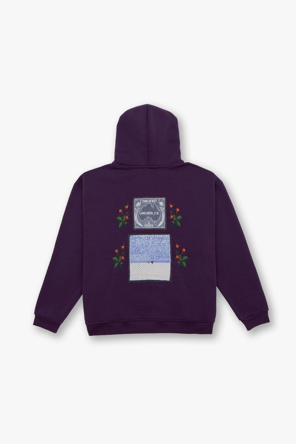 Loneliness Is a Choice Oversize Sweatshirt Kadın Mor