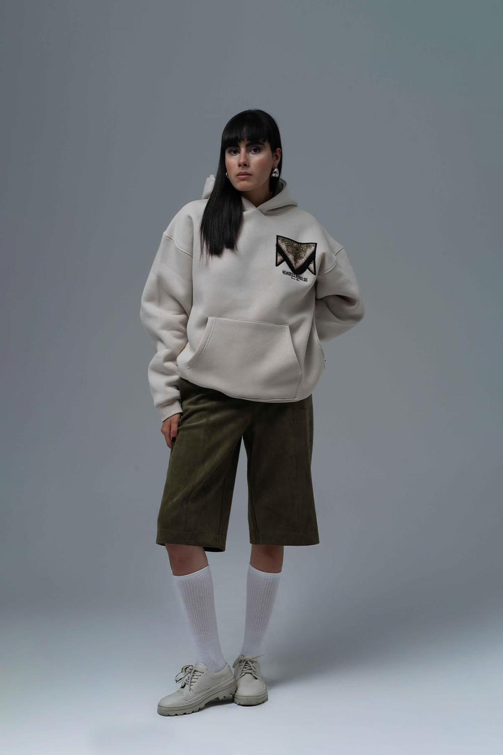 Memories Never Die Oversize Sweatshirt Kadın Stone