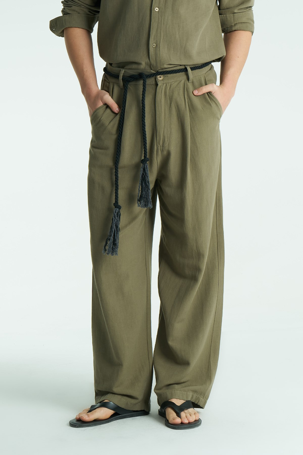 Mono Relaxed Fit Erkek Pantolon Haki