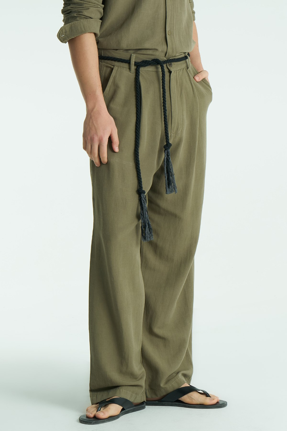 Mono Relaxed Fit Erkek Pantolon Haki