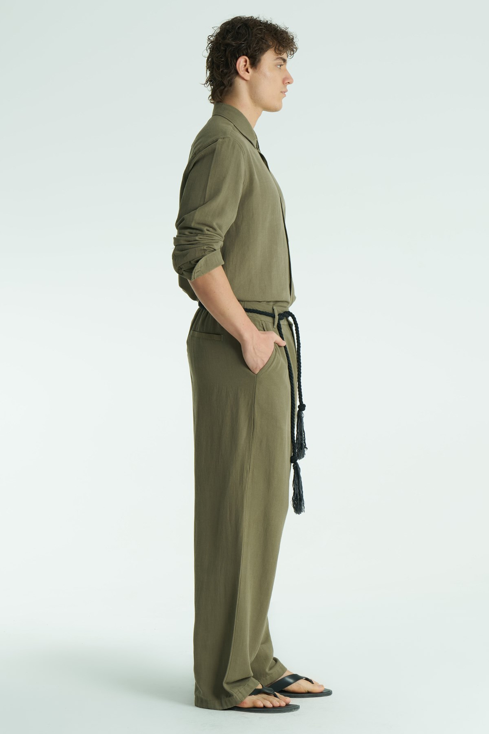 Mono Relaxed Fit Erkek Pantolon Haki