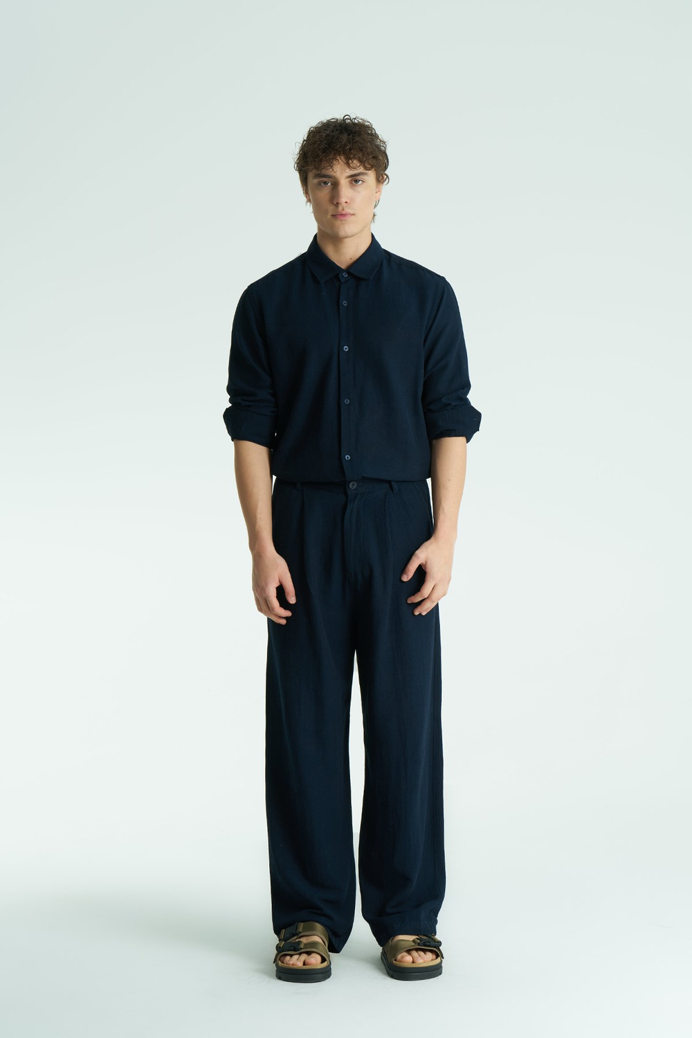 Mono Relaxed Fit Pants Navy